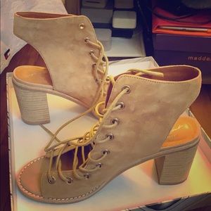 Jeffrey Campbell lace up heeled booties